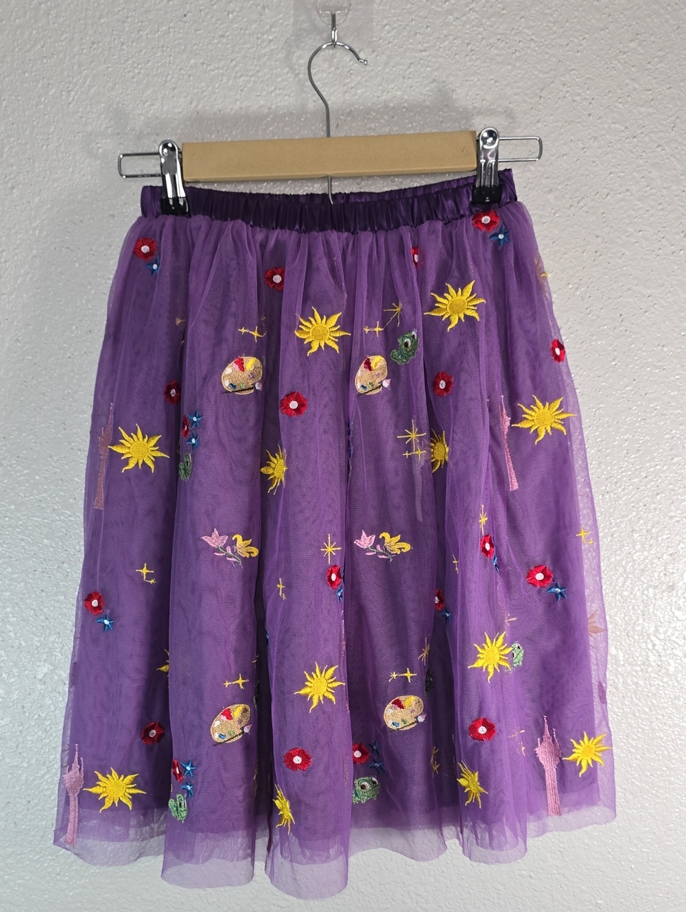 Hanna Anderson Disney Collection Purple Embroidered Tulle Skirt